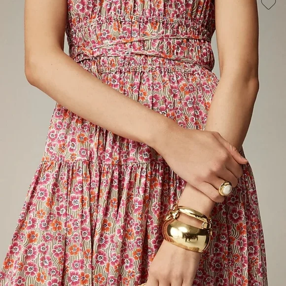 J Crew Tie-waist halter dress in Liberty® Ellie fabric NWT Sz M CA089 - Picture 4 of 10